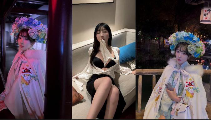 推特骚逼【酣睡小熊】凌晨被金主爸爸召唤上演制服秀，大半夜的街头玩露出