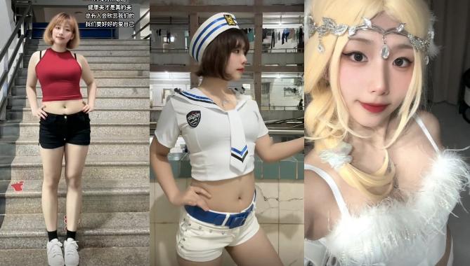 成都师范大学【王敏】抖音【超级无敌芒果冰】被金主拿下，一边举着吃几把照片一边被金主狂干