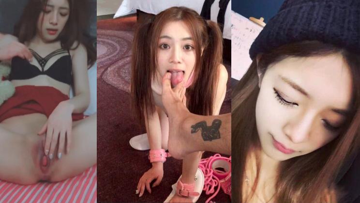 高颜值大眼母狗御姐模特身材，私下却反差至极跪地舔脚伺候主人