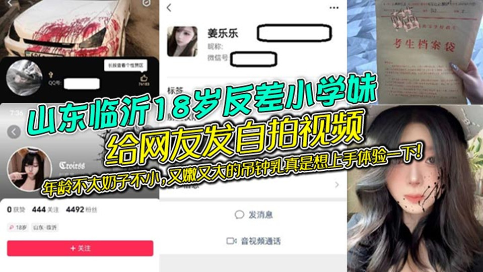 山东临沂18岁反差小学妹给网友发自拍视频流出！年龄不大奶子不小，又嫩又大的吊钟乳真是想上手体验一下！