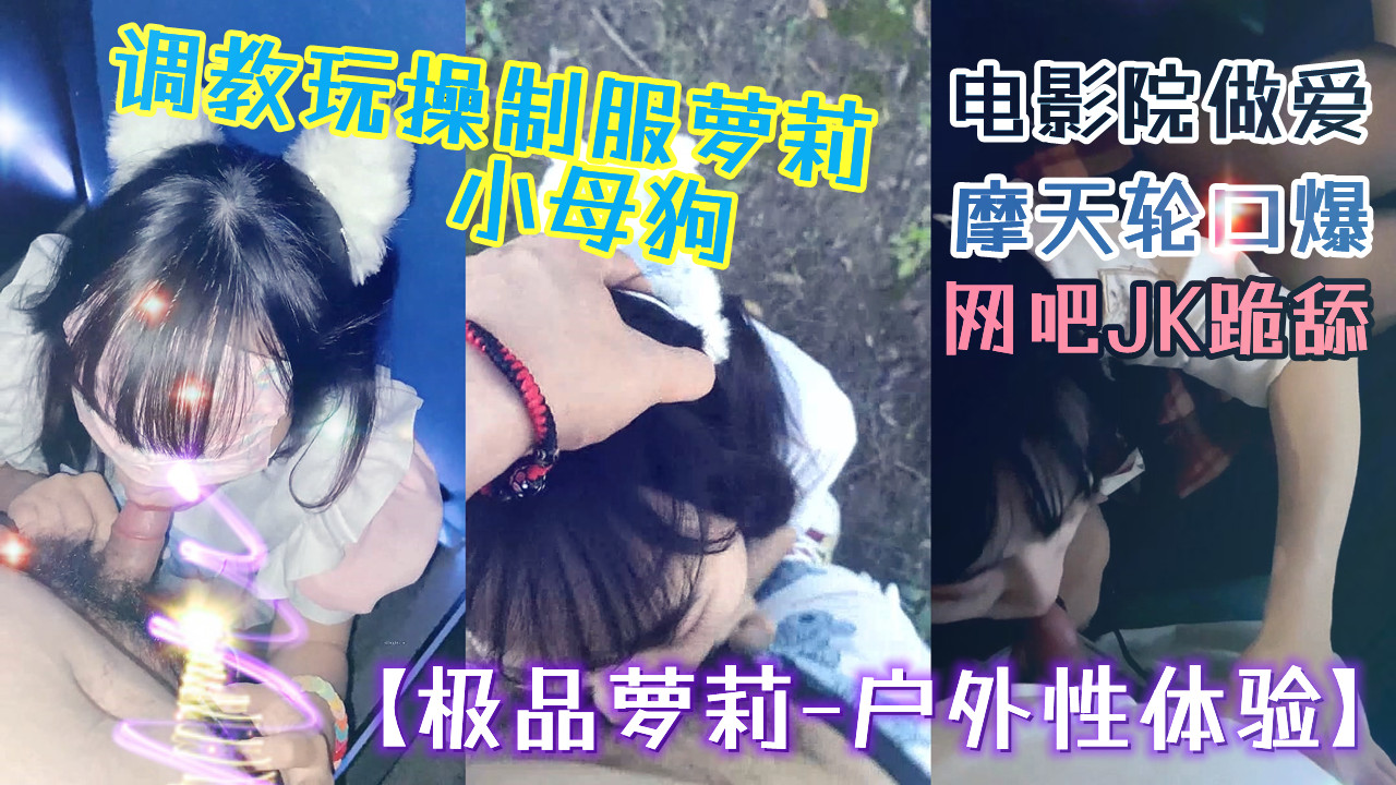 【极品萝莉-户外性体验】调教玩操制服萝莉小母狗，电影院做爱，摩天轮口爆，网吧JK跪舔，车震口爆