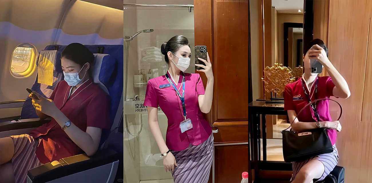 巨乳反差婊【小雨是个大奶骚空姐】刚下机就金主爸爸拖走玩弄，制服配开档丝袜玩跪舔蹶肥臀被后入爆操