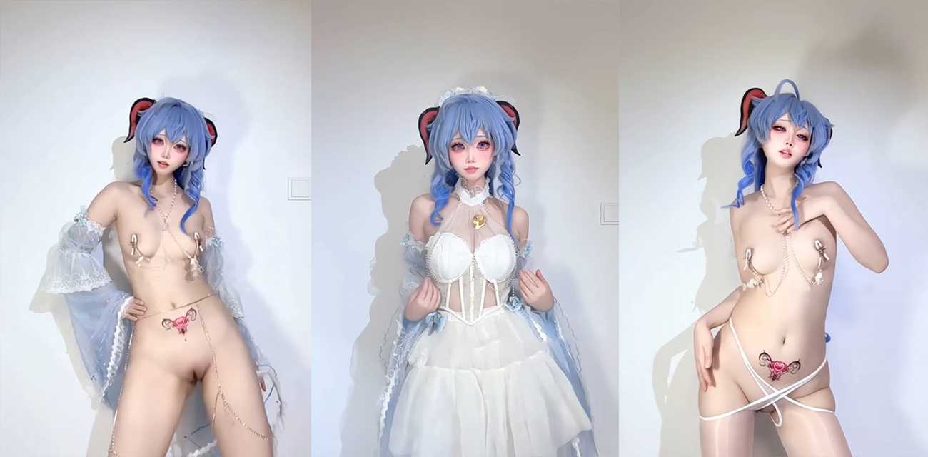 顶级COS福利姬【希尔薇】裸舞新作，白丝紧勒肥臀美乳，一线天骚逼水光潋滟，淫荡扭腰狂摇诱人舔屏